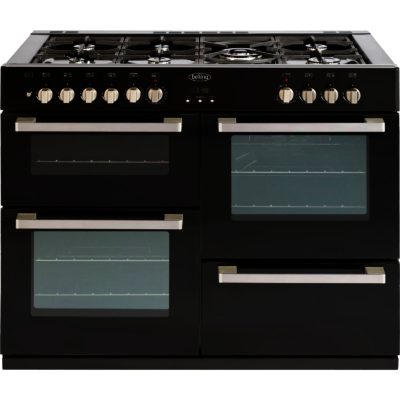 Belling DB4110DF Dual Fuel Range Cooker in Black